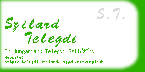 szilard telegdi business card